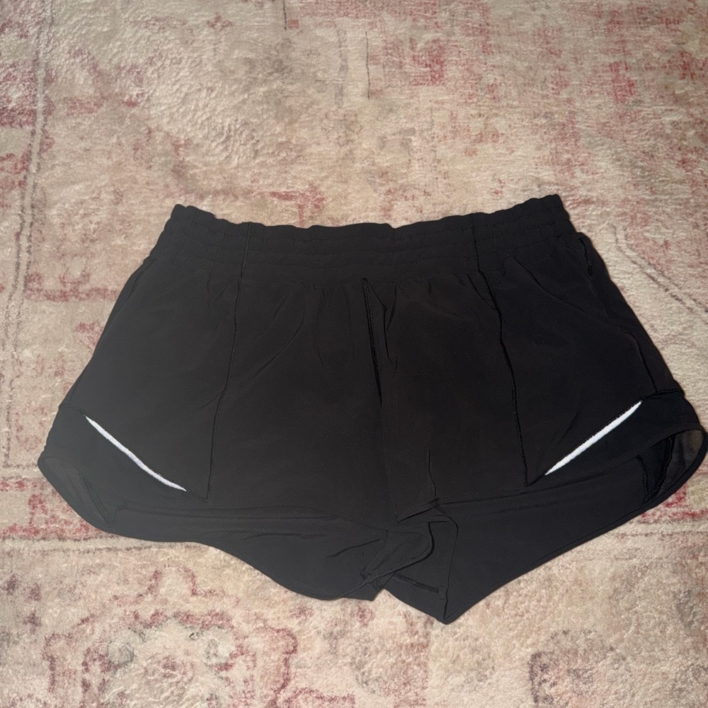 lululemon athletica Black Women's Athletic Shorts with Reflective Accents